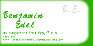 benjamin edel business card